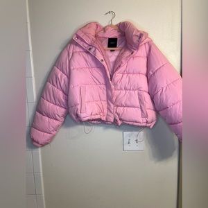 Forever 21 pink puffer jacket